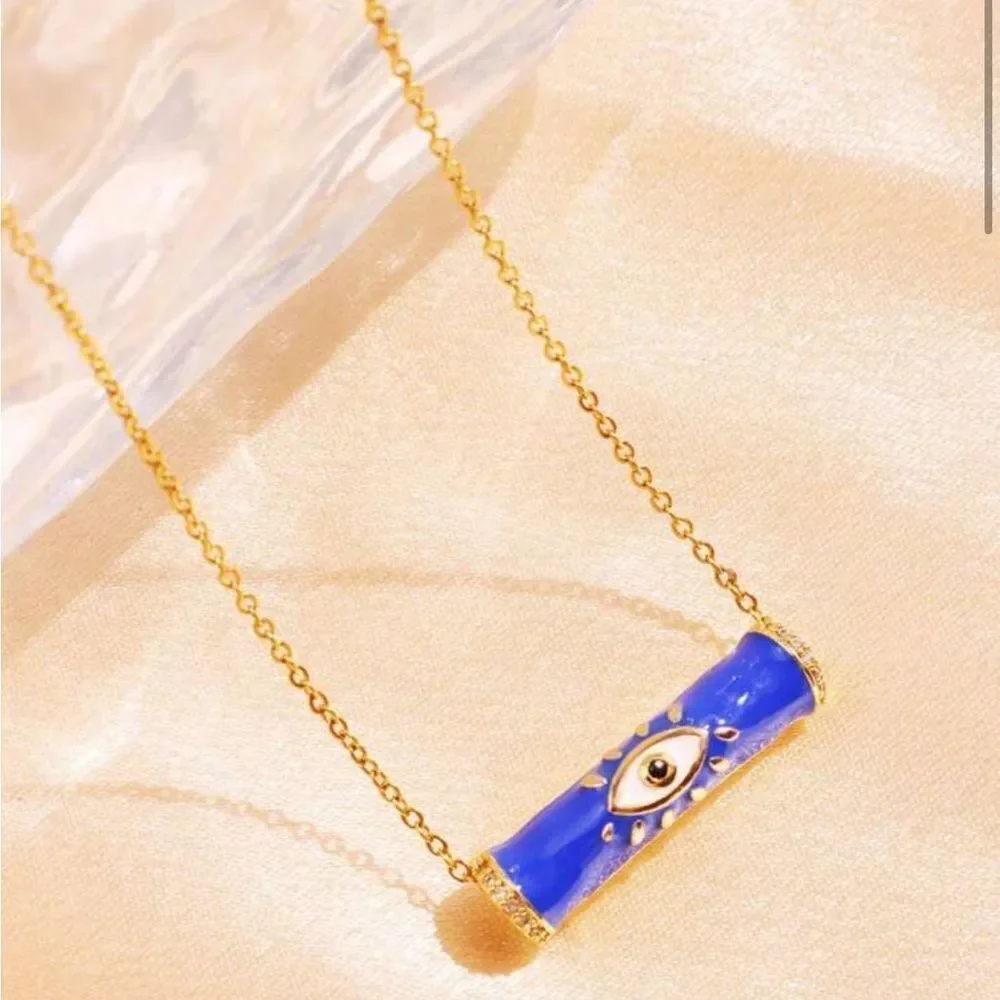 Bohemian evil eye necklace N621